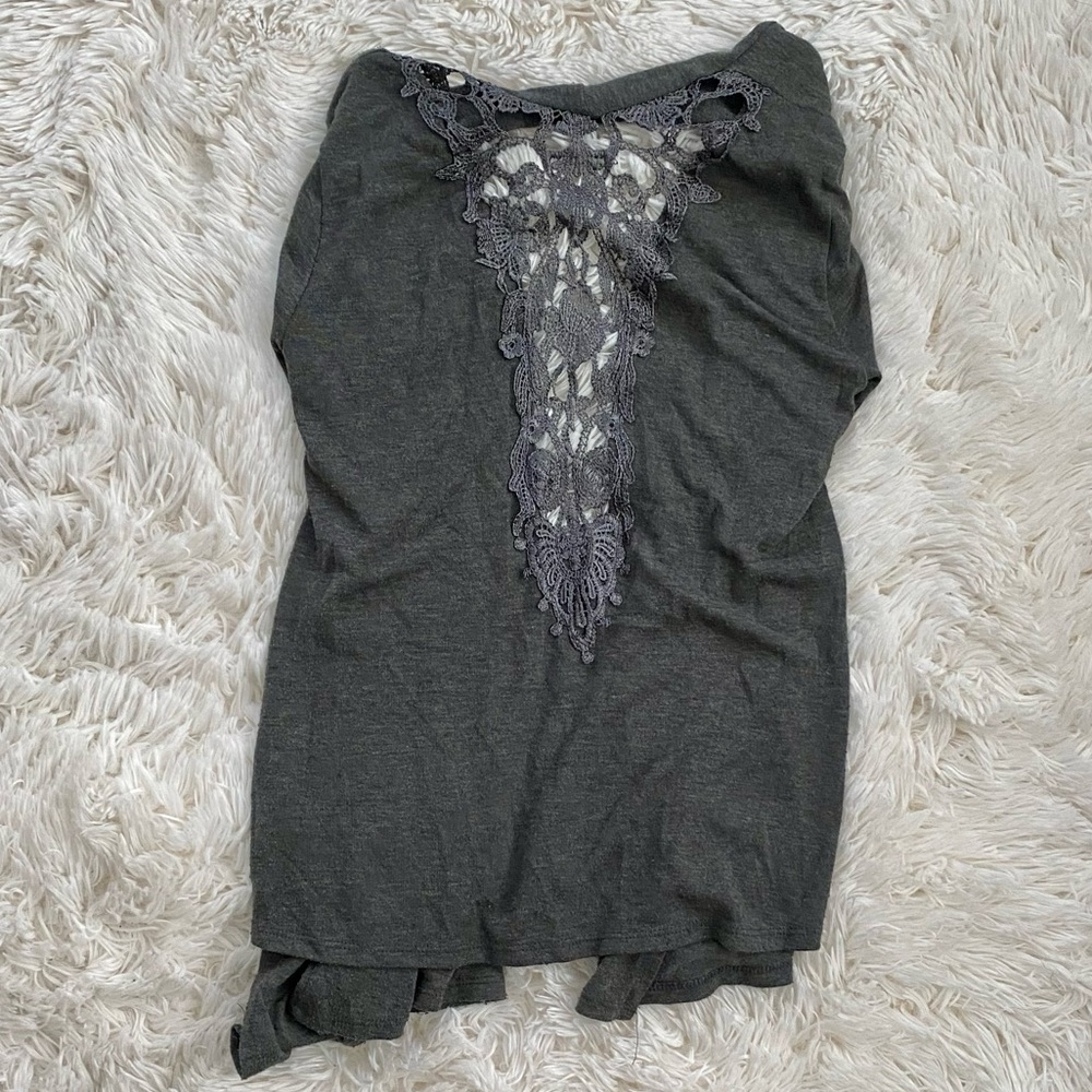 Mesh Back Open Cardigan - Picture 4 of 4